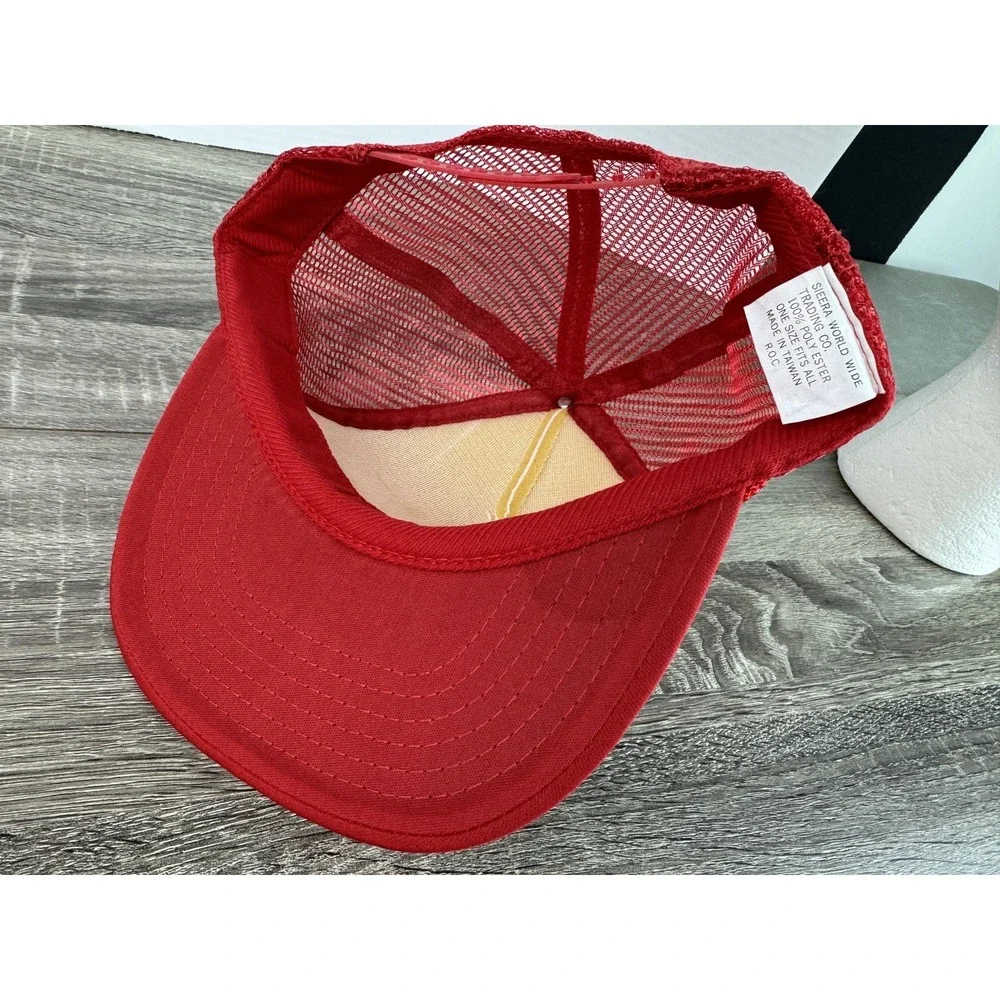 San Antonio Texas ~ Trucker Rope Foam Hat Snapback Cap Red White Alamo Vtg 80s